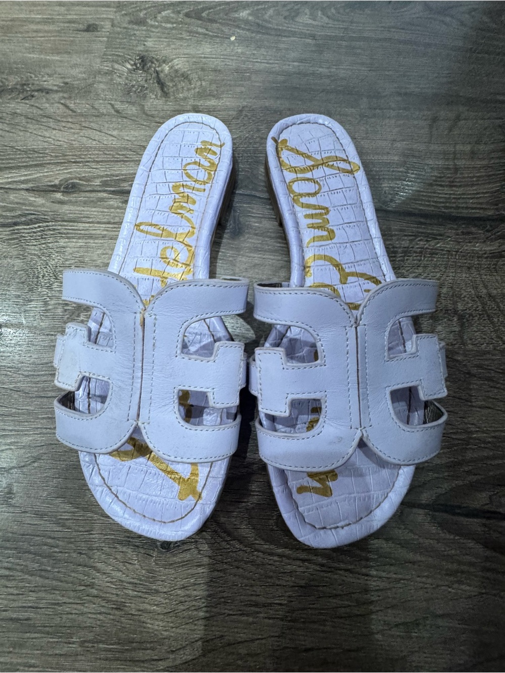 Women's Slide Sandals with Cutout Double Strap